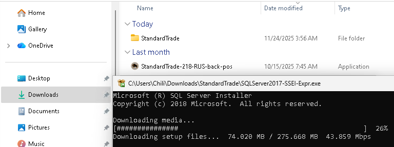 Загрузка MS SQL